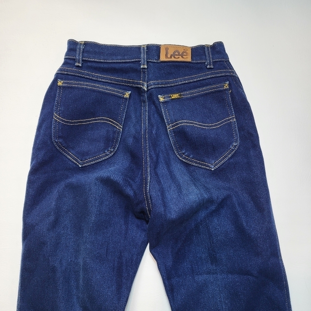 Lee Jeans Vintage Dark Wash High Rise 90s Straight Leg Made In USA Size 10 Vtg - Picture 6 of 8